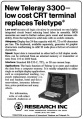Research Teleray 3300 advertisement Computerworld 17Nov1971.jpg